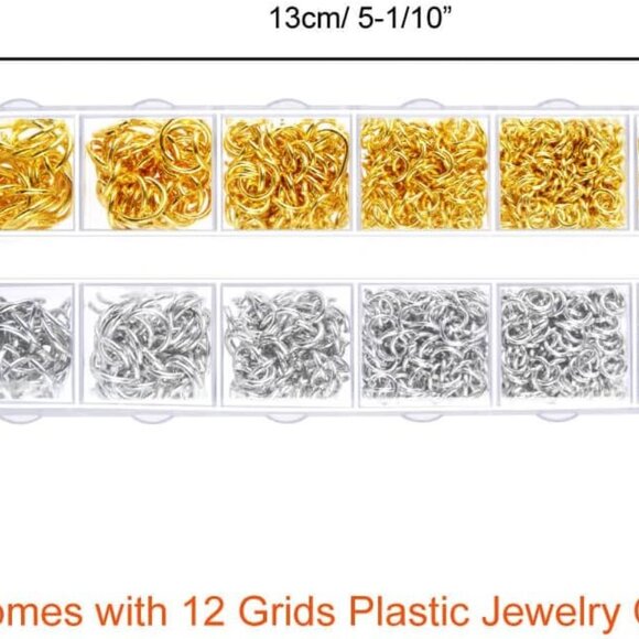 1200Pcs Open Jump Rings and Lobster Clasps Jewelry Findings Kit with Pliers for - Picture 3 of 7